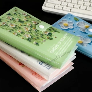 สมุดออมเงิน 100ซอง ลายดอกไม้ กันน้ำ พกพาง่าย Mini Binder ช่วยวางแผนออมเงิน เก็บเงินเป็นระบบ ใช้ได้ทุกวัน