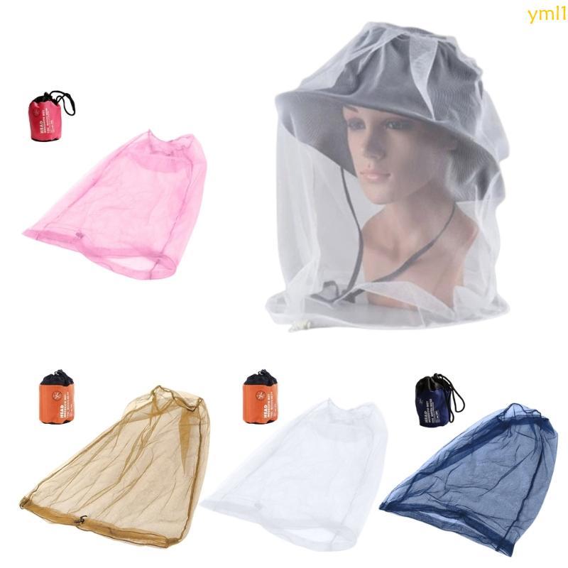 Yml1 Head Net Mesh Bug Net Face Netting สําหรับยุงแมลงจากกลางแจ้ง