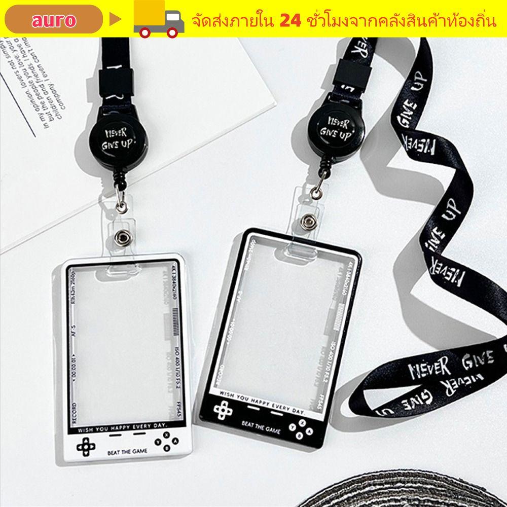 AURO 1 ชิ้นนักเรียนการ์ดป้องกัน,Kpopเกาหลีแฟชั่นผู้ถือบัตร,สร้างสรรค์โปร่งใสพร้อมจอแสดงผล String Photocard ผู้ถืออุปกรณ์นักเรียน