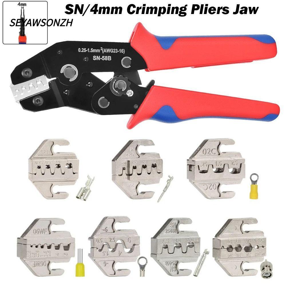 SEYAWSONZH SN CRIMPING คีมขากรรไกร,กว้าง 4 มม.SN-2546B 02C CRIMPING คีมขากรรไกร, 48B 58B โลหะผสม 06W