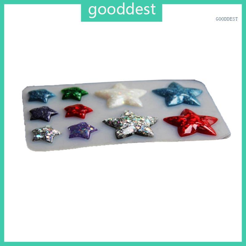 GOO Star แม่พิมพ์ซิลิโคนต่างหูจี้สร้อยคอพวงกุญแจ Charm Epoxy Resin Mould