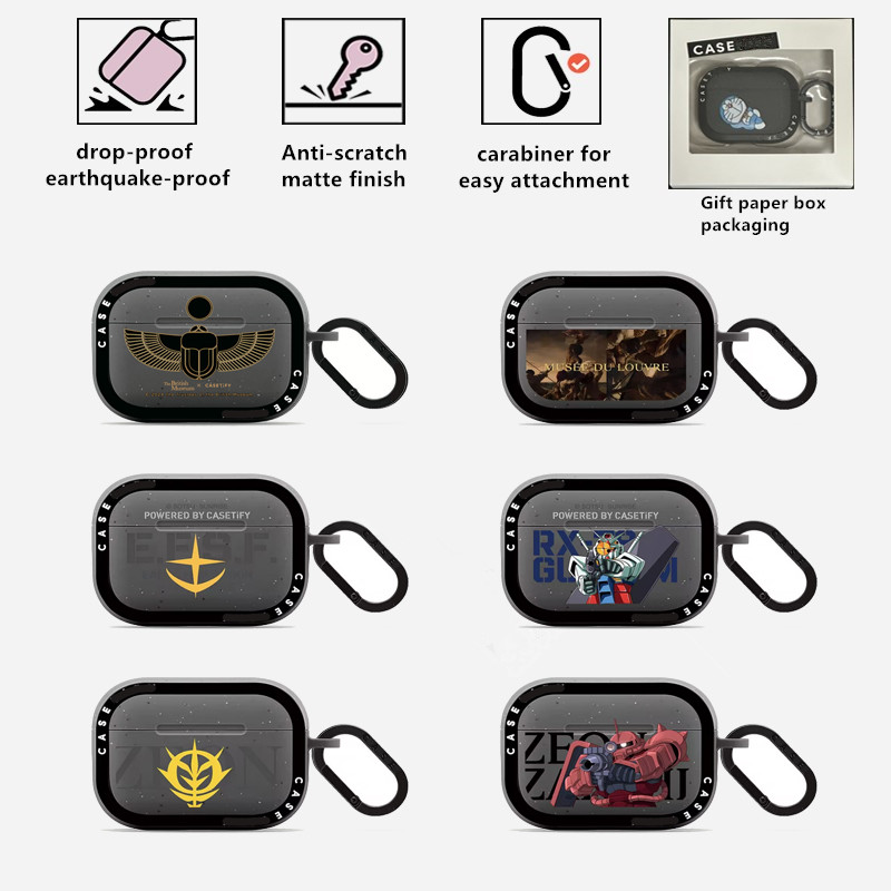 ของขวัญกล่องกระดาษบรรจุภัณฑ์ CASETiYF LOUVRE GUNDAM TPU สําหรับ AirPods Pro 3/Pro 2 AirPods 3/4 กันก