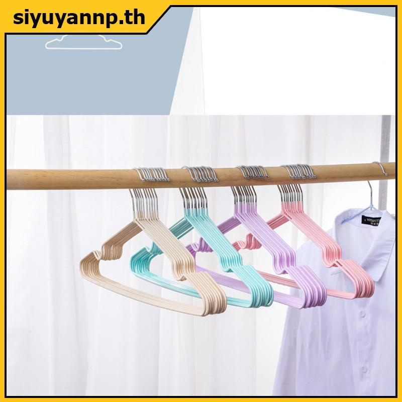 SIYUY ไม้แขวนเสื้อ Thi ในครัวเรือน Traceless Simple Coat Hanger โลหะผู้ใหญ่เด็กลื่น Notch Coat ไม้แขวนเสื้อ,