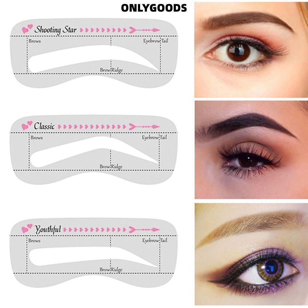 ONLYGOODS Eyebrow Stencil Card เครื่องมือแต่งหน้าผู้หญิงแบบใช้ซ้ําได้