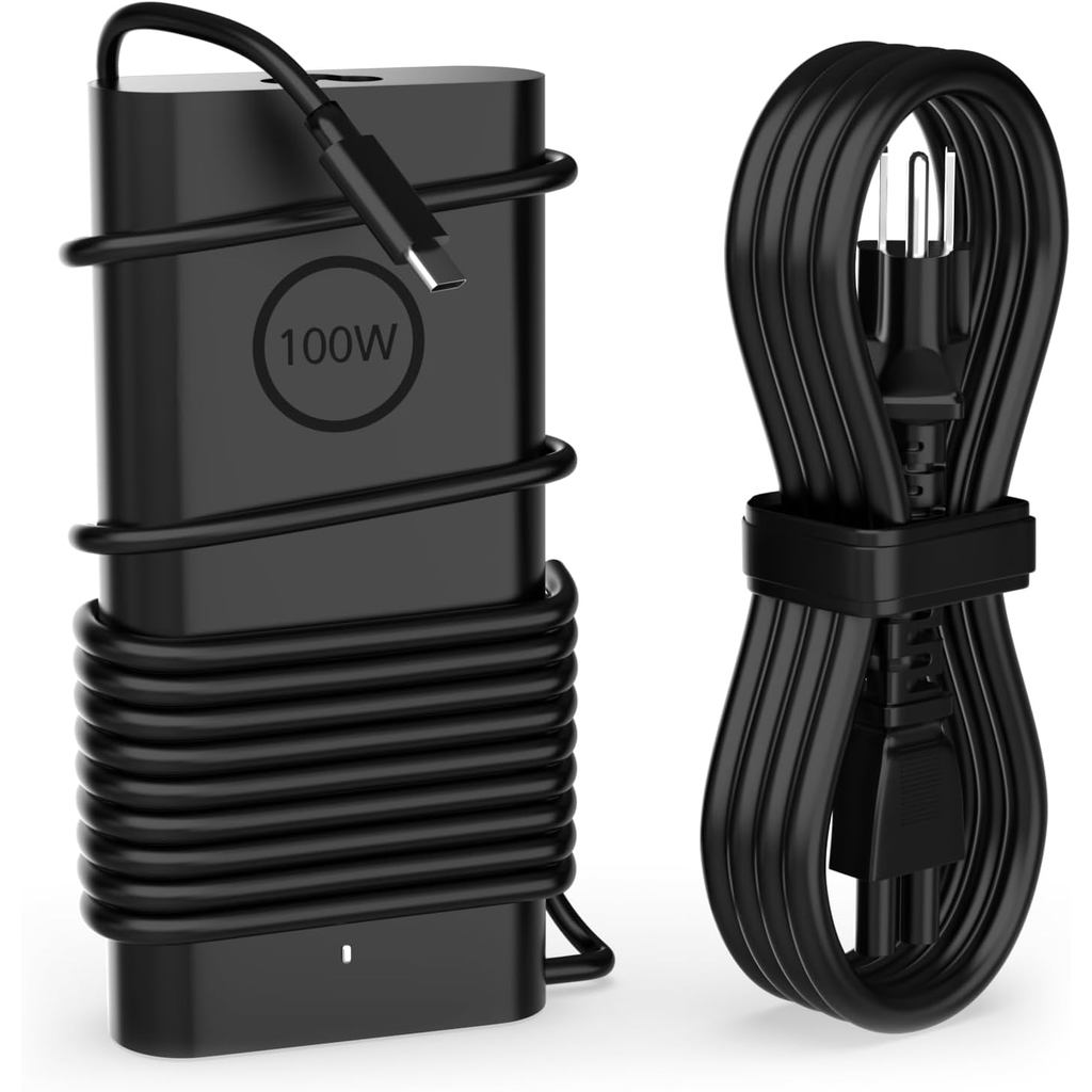 100W USB C PD3.0 Fast AI แล็ปท็อปชาร์จใช้งานร่วมกับ Dell Pro 14 13 16 Plus 2-in-1 / Dell Pro Rugged 