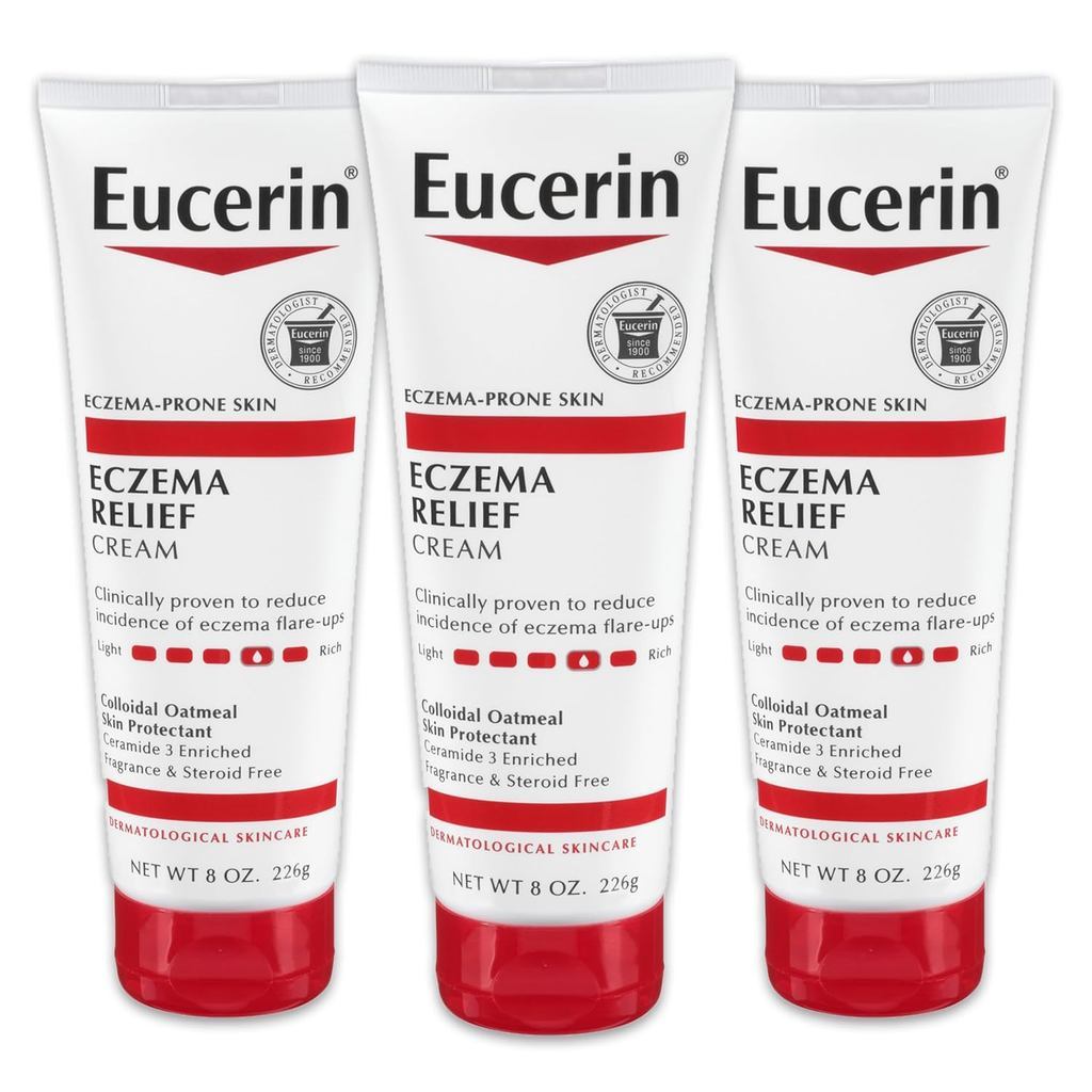 Eucerin Eczema Relief Cream, Full Body Lotion for Eczema-Prone Skin, Moisturizing Eczema Cream, Body