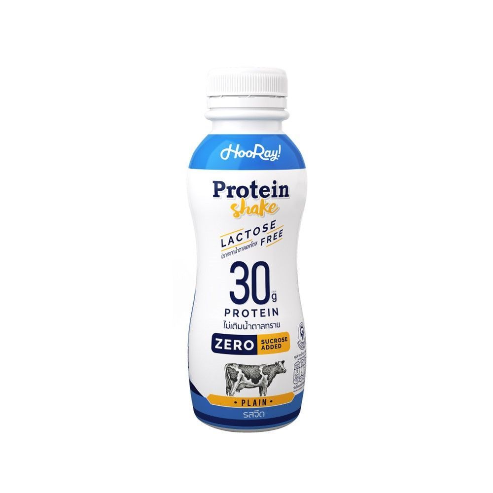 [สินค้าส่งด่วน] ฮูเร่ นมโปรตีนเชค แลคโตสฟรี รสจืด 340 มล. HOORAY PROTEIN SHAKE LACTOSE FREE 340 ML