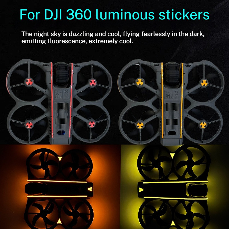สําหรับ DJI AVATA 360 Panorama Drone Glow สติกเกอร์ Night Flight Fluorescent สติกเกอร์อุปกรณ์เสริม