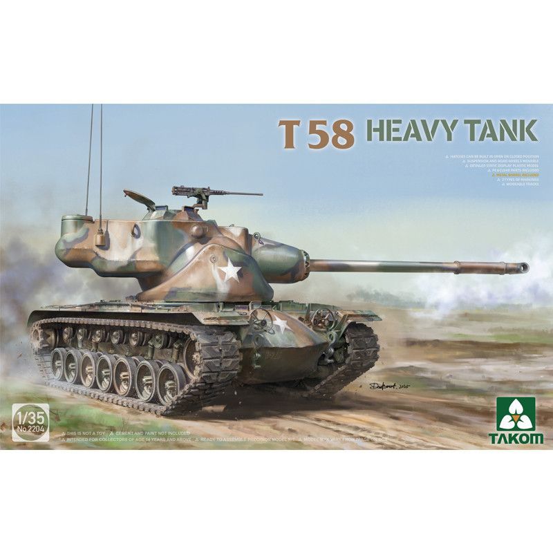 ใหม่. ใหม่.Sanhua/TAKOM 1/35 American T58 Heavy Tank 2204