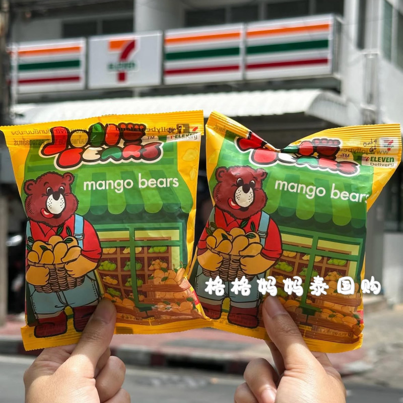 ประเทศไทย 711Jolly Bear Gummy Bear 3D Gummy Bear Shape Gummy Hard Candy Snack Candy Sour Sand Gummy 