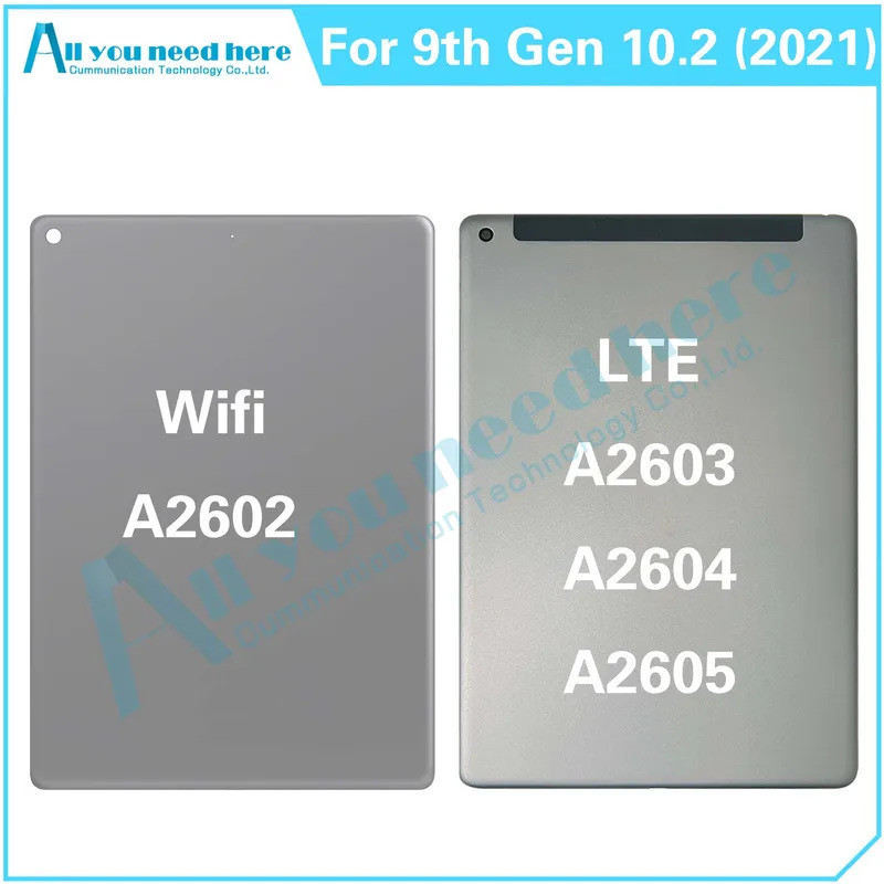 สําหรับ 9th Gen 10.2 (2021) A2602 A2603 A2604 A2605 ฝาหลังแบตเตอรี่ประตูด้านหลังกรณีอะไหล่ซ่อมเปลี่ย