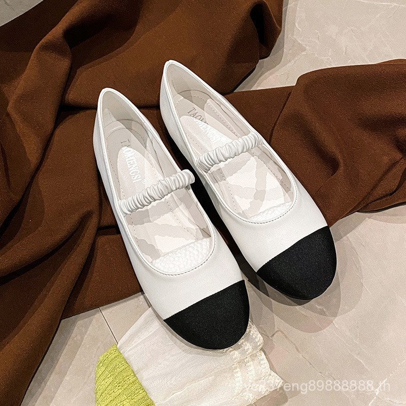 666-11 คลาสสิกแฟชั่นการจับคู่สี All-Match Slimmer ดูยืดหยุ่น One-Line สายคล้องขนาดเล็กรอบ Toe รองเท้