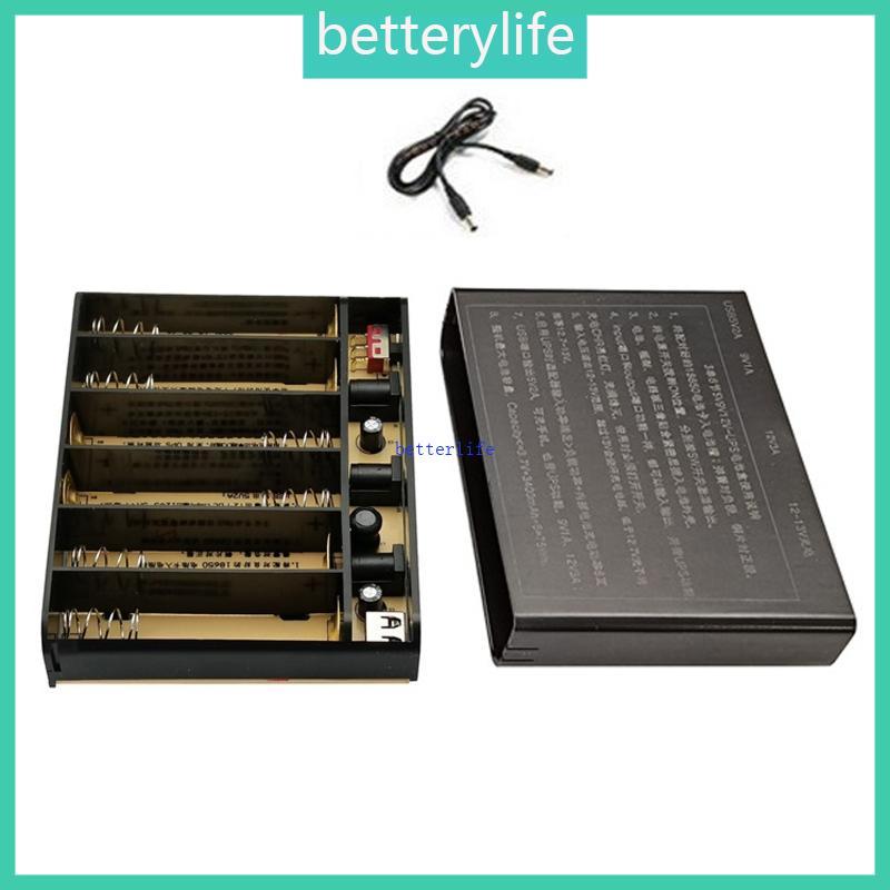 BTF DIY 6x 18650 5V USB + 9V 12V 5 5x2 1 มม.กล่องจ่ายไฟ UPS สําหรับ WiFi Router Modem Security กล้อง