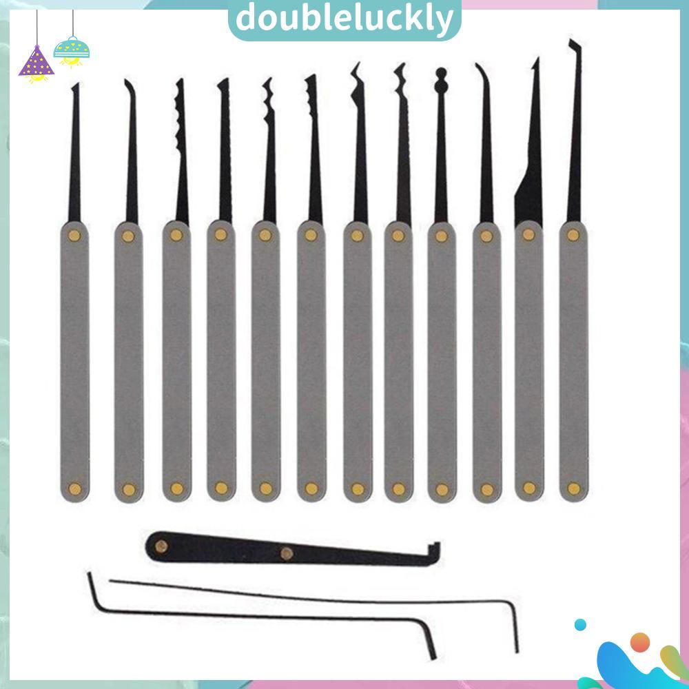 17 ชิ้น Professional Lock Pick Set มัลติฟังก์ชั่นไม่มีล็อคปลดล็อค Extractor Pick Key ชุดเครื่องมือสํ