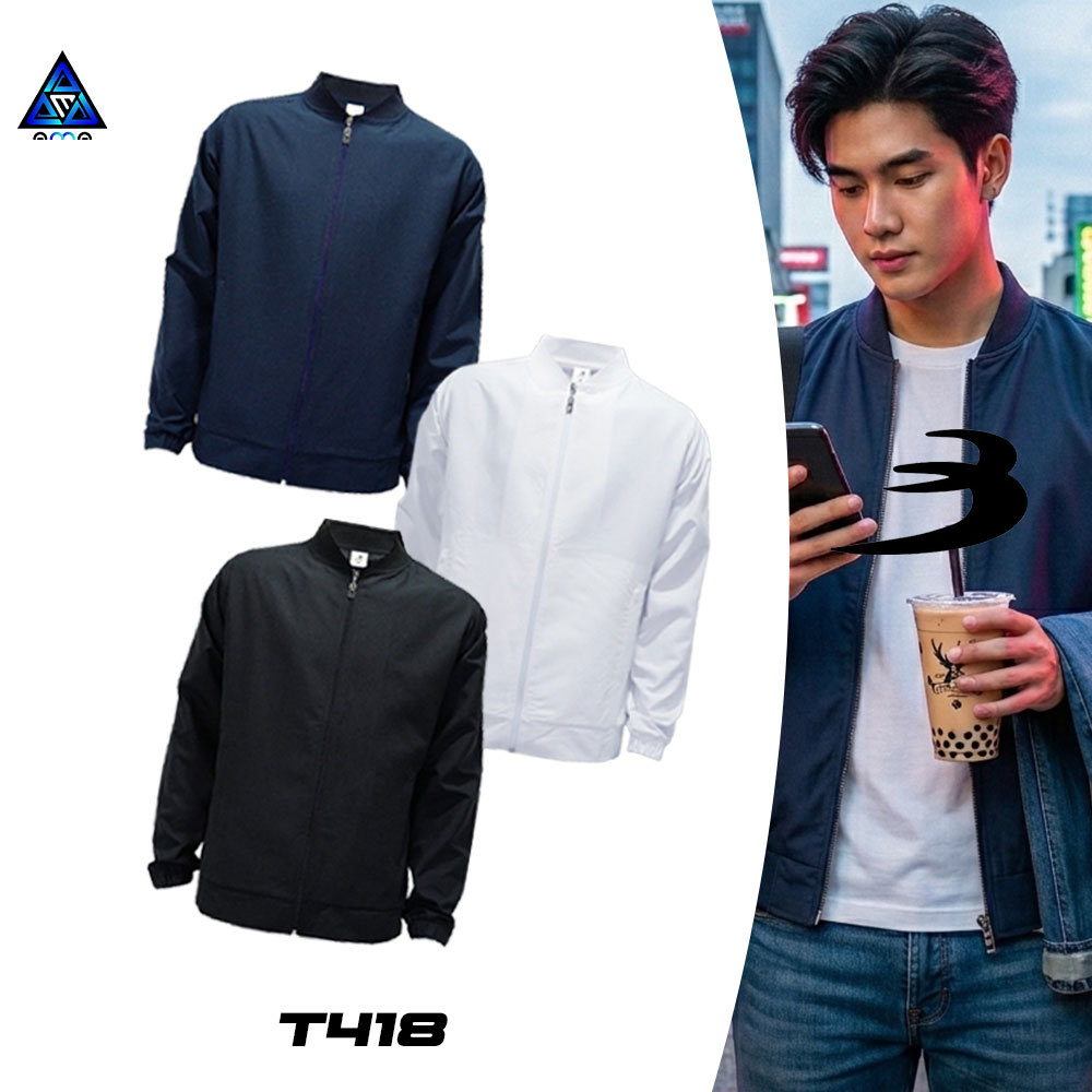 ลดแล้วลดอีก30% BCS SPORT เสื้อแจ็คเก็ตคอจีน รหัส T418 แท้100%
