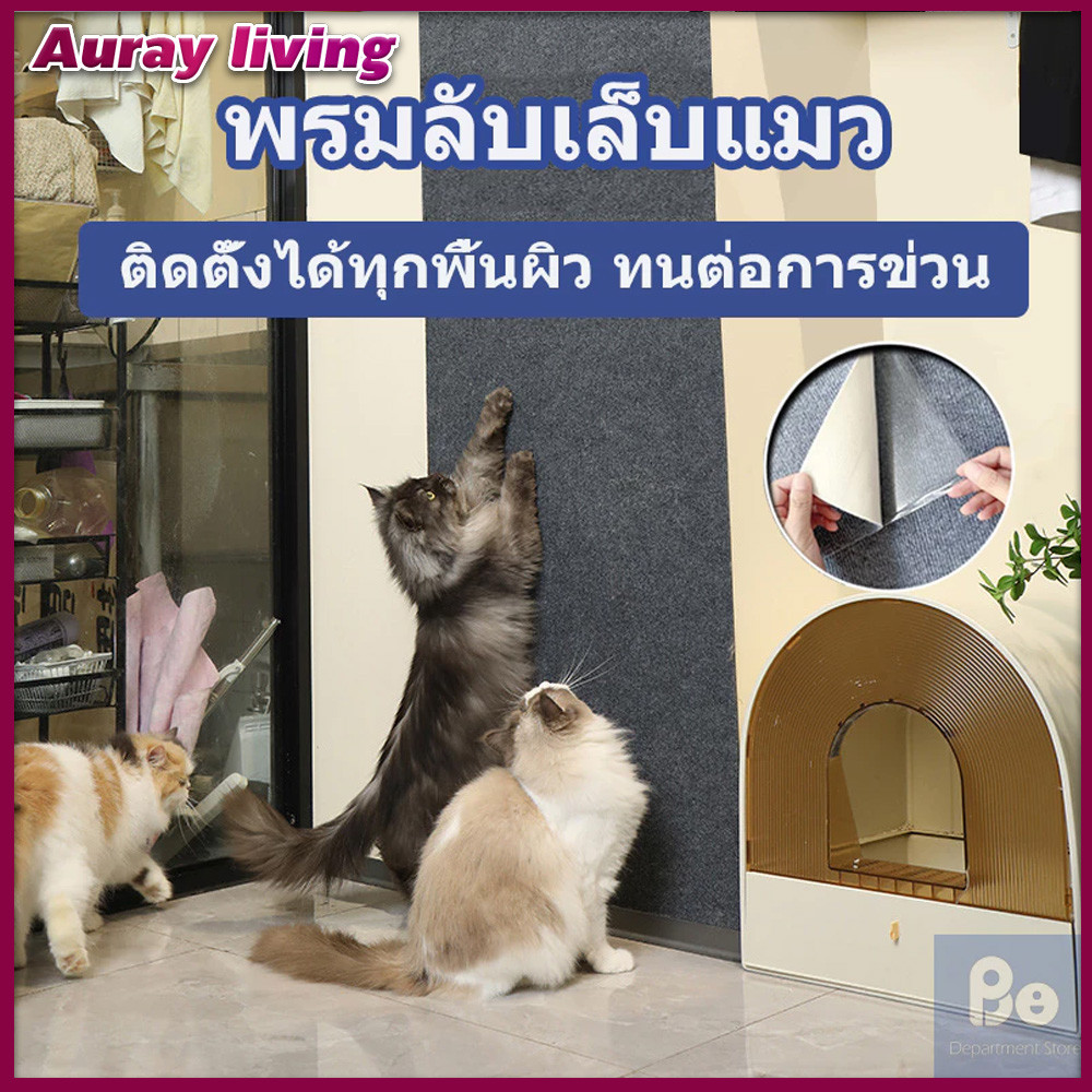 🐱พร้อมส่ง🐱 พรมลับเล็บแมว ที่ฝนเล็บ แบบติดผนัง พร้อมกาว กันรอยข่วนได้ดี แผ่นแมวปีน แผ่นกันข่วน มีทั้งหมด