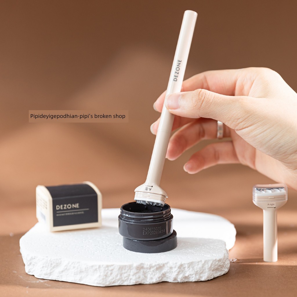 การก่อตัวหนึ่งกด!DEZONE DEZONE Double-Headed Lower Eyelashes Seal Liquid Eyeliner กันน้ําจําลองธรรมช