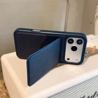 Magnetic Buckle Card Case เคสหนังโทรศัพท์มือถือ เหมาะสําหรับ Apple iPhone17/16/15/14/13/12/11 Series หรูหราธุรกิจหนัง Grain มาพร้อมวงเล็บรวมทุกอย่างกันกระแทก