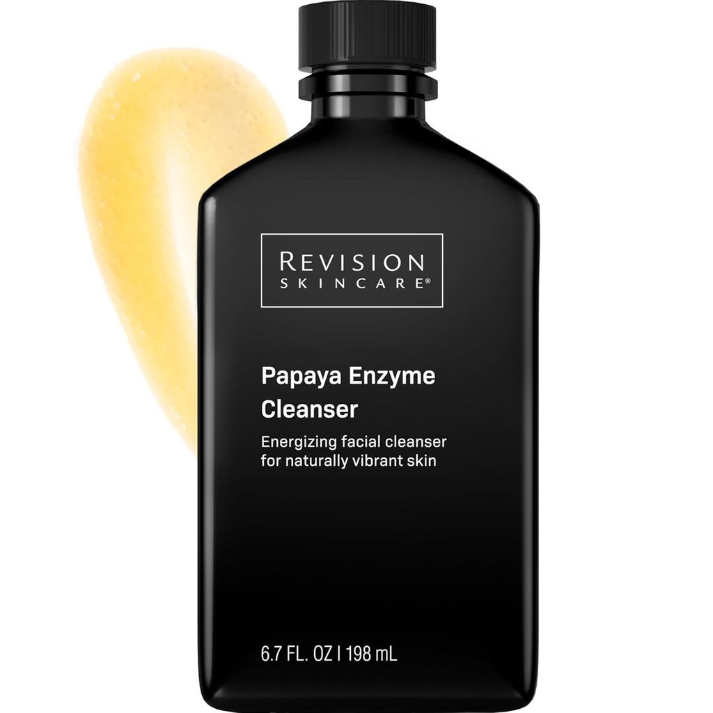 Revision Skincare Papaya Enzyme Cleanser, Energizing Facial Cleanser พร้อมกรดซาลิไซลิก, ผ่อนคลายและข