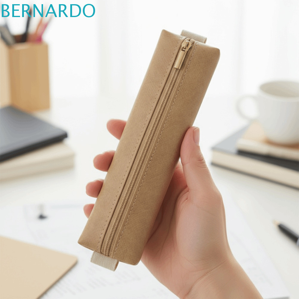 BERNARDO กระเป๋าใส่ปากกาที่ถอดออกได้,เคสยางยืดอเนกประสงค์หลายสี,อุปกรณ์สํานักงานกันน้ําปรับน้ําหนักเ