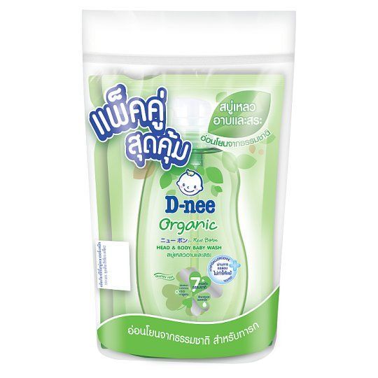 ดีนี่ออร์แกนิคสบู่เหลวอาบและสระ350มลX2 DNEE ORGARIC HEAD BODY BABY WASH350ML.X2