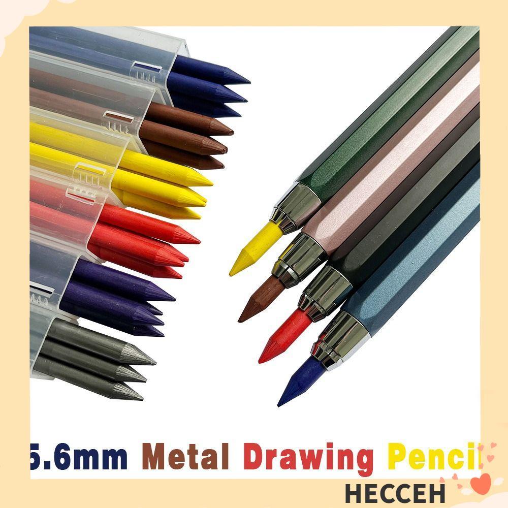 HECCEH ดินสอกล,วาดเขียนเครื่องมือ 5.6 มม.ดินสออัตโนมัติ,Creative โลหะ Sketch การออกแบบการ์ตูน 2B/4B/