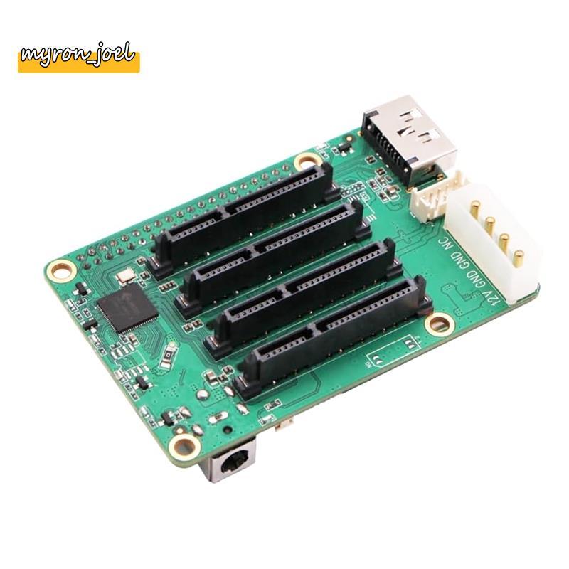 SATA HAT SATA HAT Board สูงสุด 5X SATA Disks HAT สําหรับ 5 และ Rock Pi SBCs,Mini NAS Server, คอมพิวเ