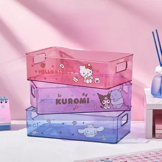 Kuromi กล่องเก็บของโปร่งใสอะคริลิค Sanrio กล่องเก็บเครื่องสําอางเครื่องเขียน Tidy-up