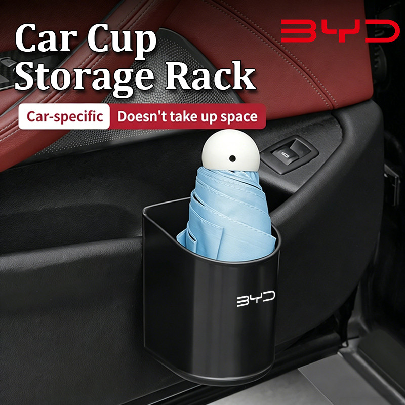 BYD ATTO 3 DOLPHIN SEAL ที่วางแก้วที่ประตู ABS กล่องถ้วยน้ำ กันน้ำ หนังคุณภาพสูง