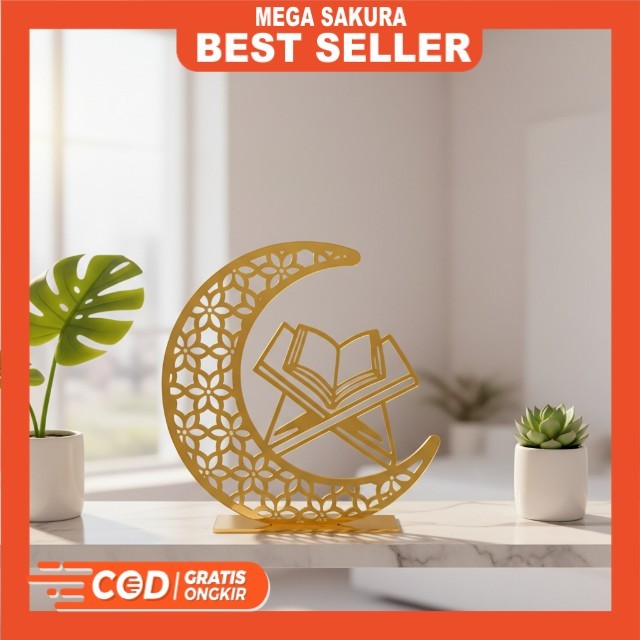 {PREMIUM ACRYLIC} Hilal Al-Quran Motif อะคริลิคตกแต่ง – เครื่องประดับโต๊ะเรียน