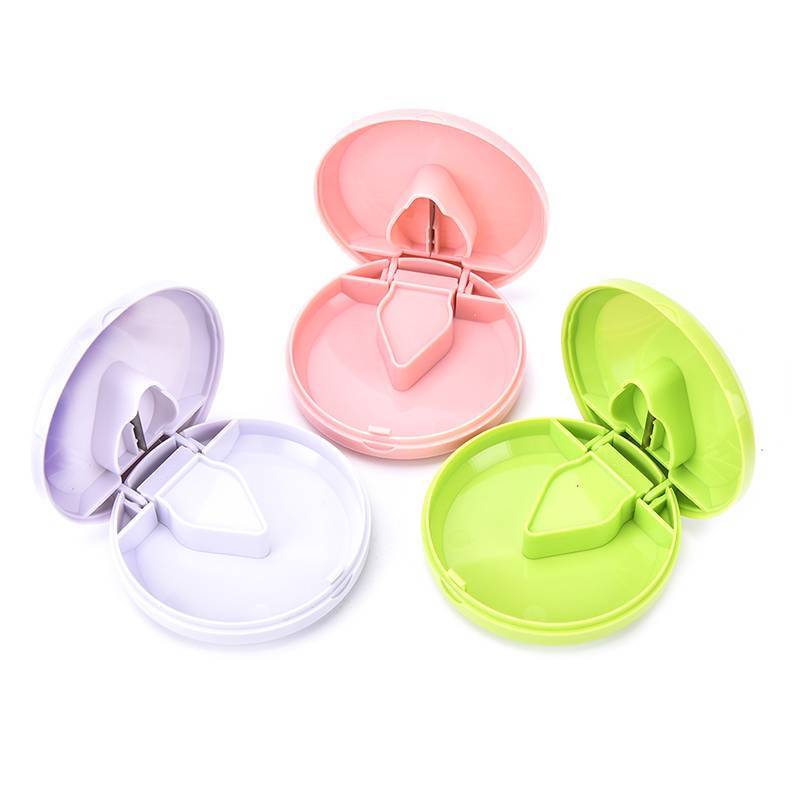 NewHOME Organizer สําหรับยา Splitter ถือกล่องเก็บ Pill แท็บเล็ต Pill Cutter Divider
