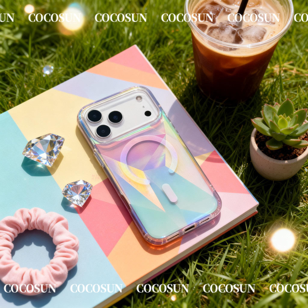 เคสโทรศัพท์ไอโฟน ลายเพชร ขอบนุ่มกันกระแทก แม่เหล็ก สำหรับ 17 Pro max 16 e 15 plus 14 13 12 air