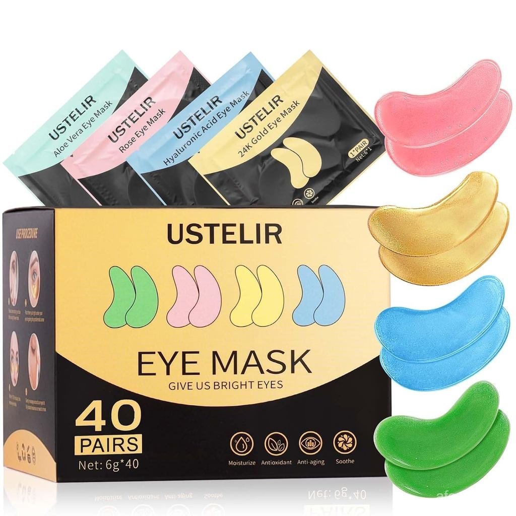 UnderEyePatches,40PairsEyeMaskforDark Circules,PuffyEyes,UndereyeBags,ริ้วรอย,EyeMaskPatcheswith24KG