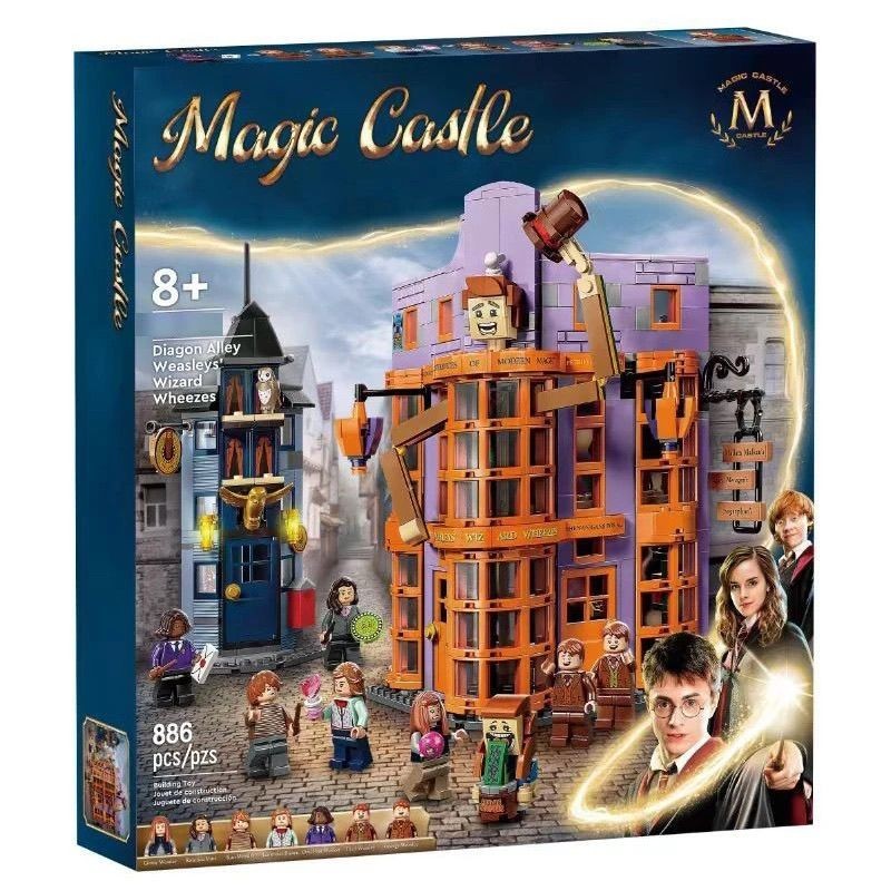 เข้ากันได้กับ Lego 74642 Diagonal Alley Harry Potter Series Wesley Magic Tricky Workshop Puzzle ประก
