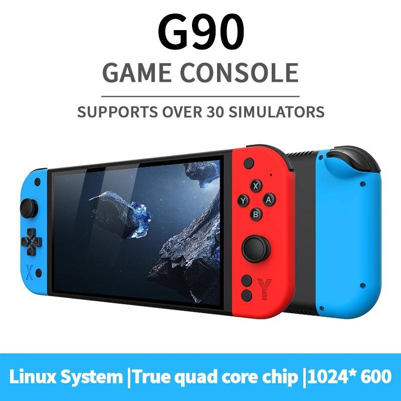 G90 PSP 7 นิ้ว 64GB 4000mAh คอนโซลเกมมือถือแบบพกพา Arcade เหมาะสําหรับ PSP/PS1 Retro TV Game Control