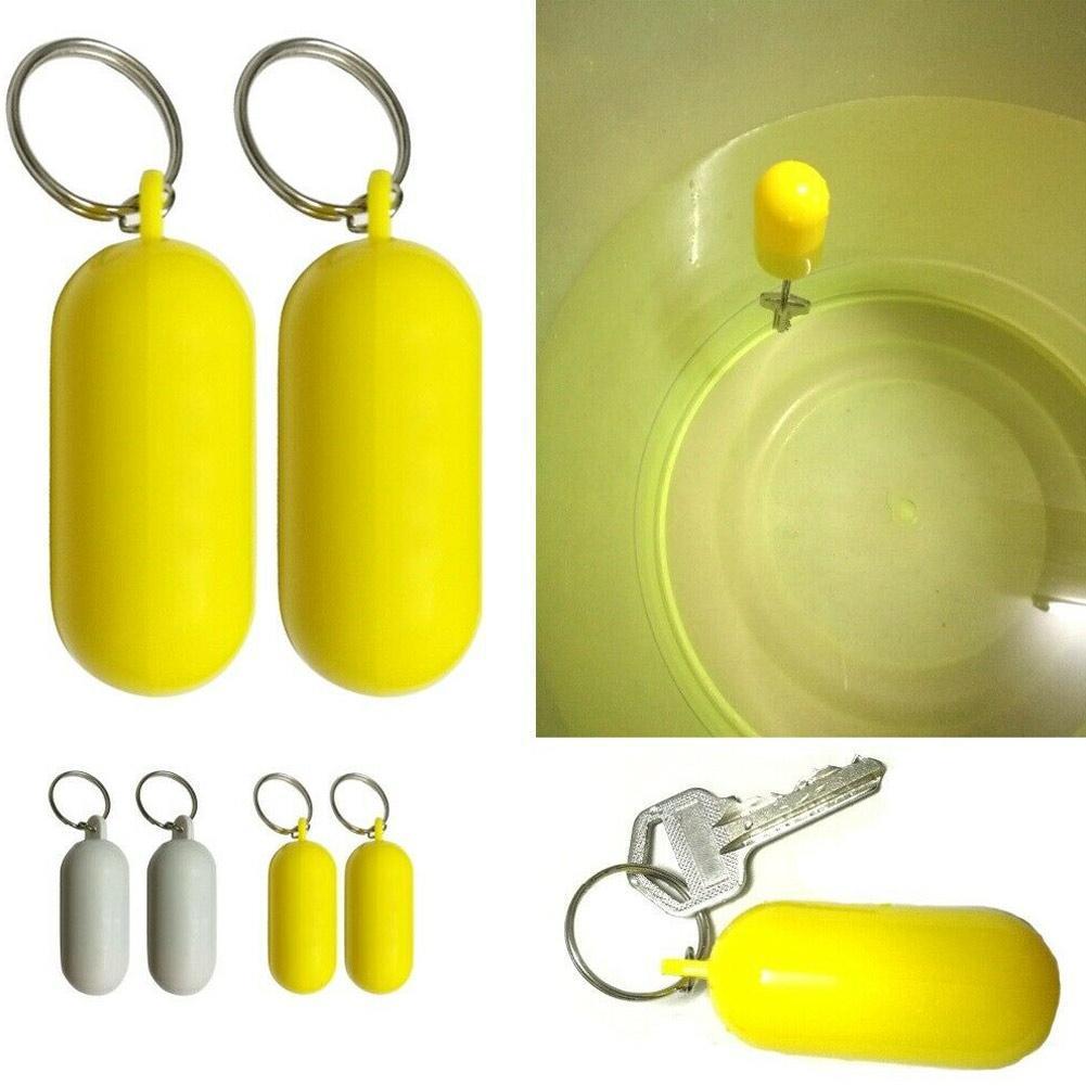 พวงกุญแจเรือลอย Pill-shape ลอยสําหรับแหวนกุญแจสําหรับสกีน้ําพายเรือตกปลา T2b0