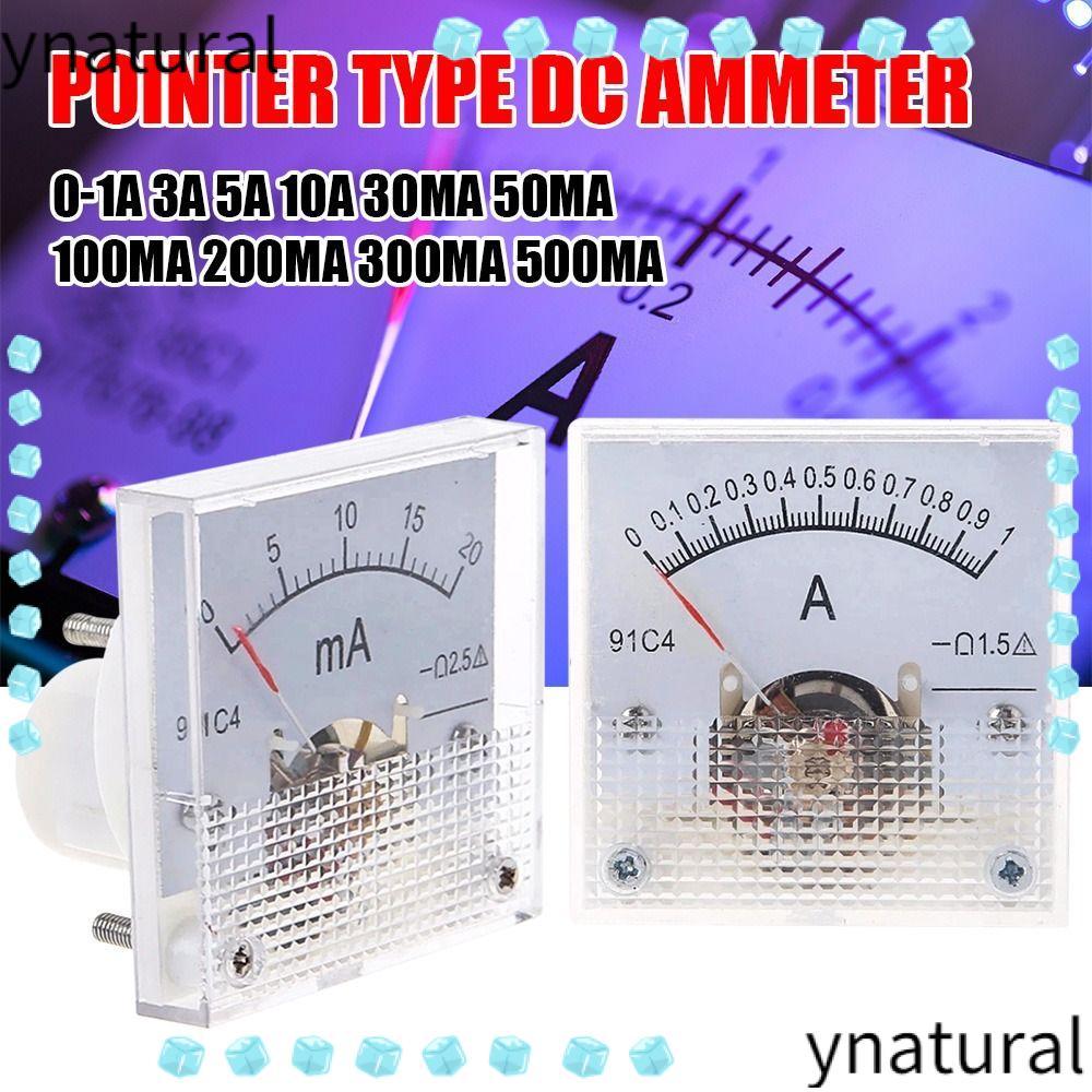 NATURAL DC Amp Meters Ammeter Head 0-1A 2A 3A 5A 10A 300mA 500mA 91C4 แอมป์มิเตอร์