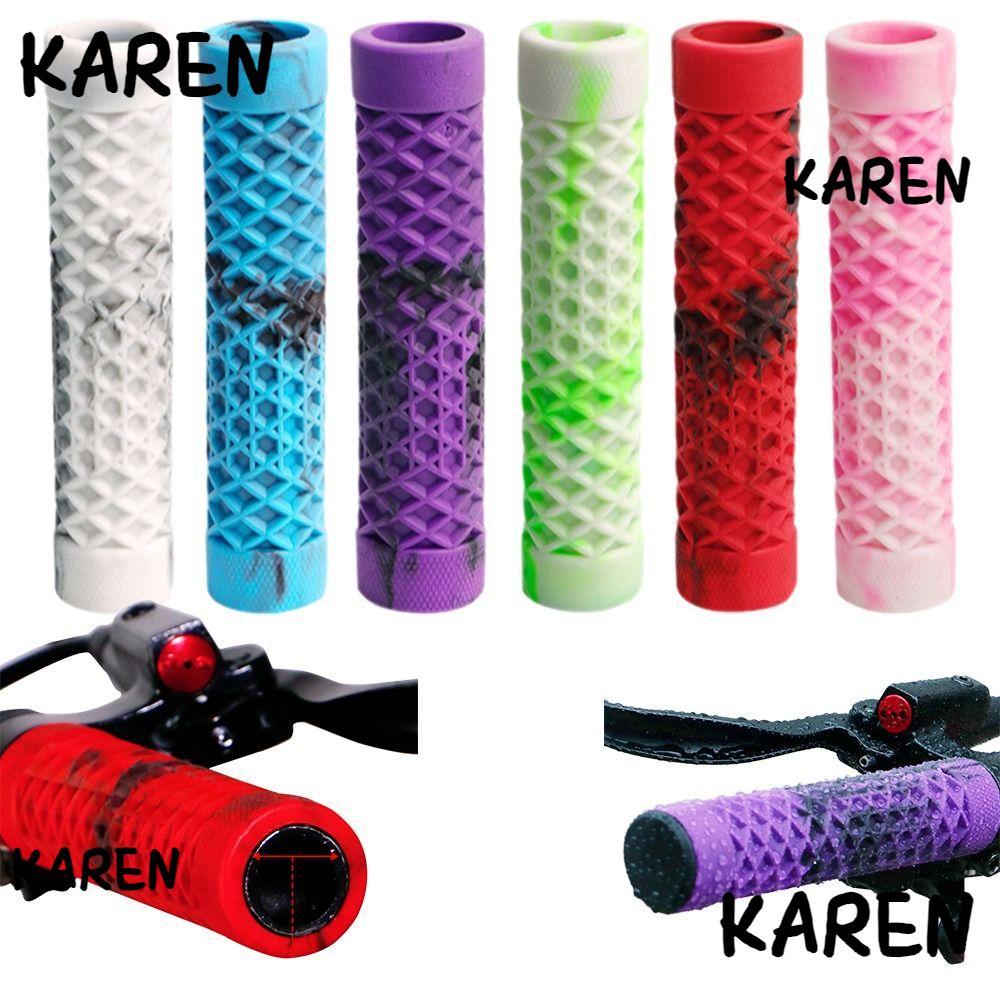 KARENGOODS 1 คู่ด้ามจับแฮนด์จักรยาน, ด้ามจับจักรยานเสือภูเขาสากลที่สะดวกสบาย, ล็อคทวิภาคีมืออาชีพทนทานลื่นลื่นลื่นจับจักรยานเสือหมอบ