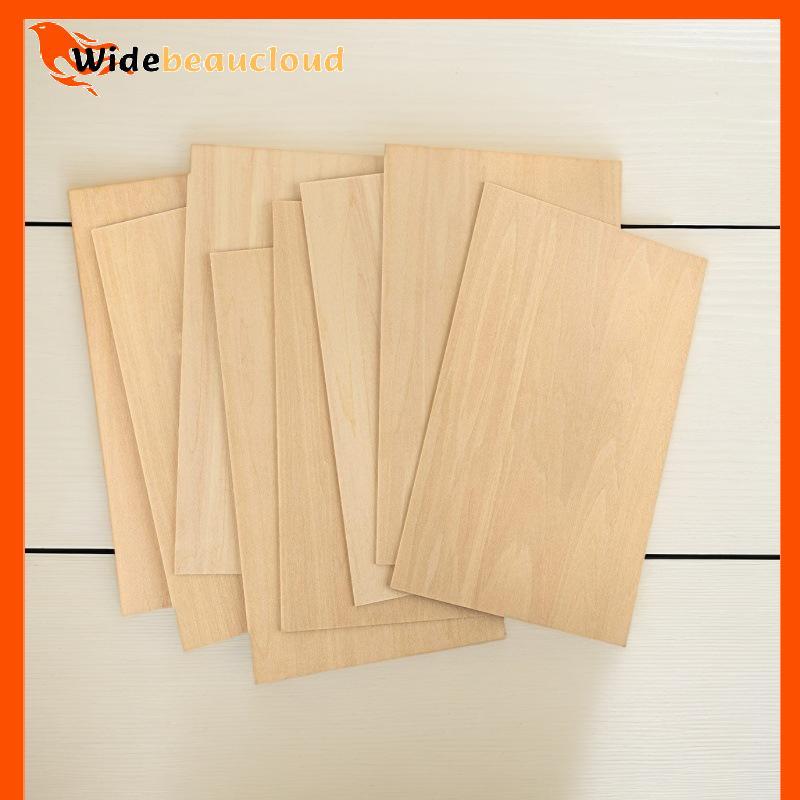 Widebeaucloud 10 ชิ้น 15x10 เซนติเมตร Basswood Boards - 2 มิลลิเมตรบางแผ่นไม้ที่ยังไม่เสร็จสําหรับหัตถกรรมและรุ่นทําชิปไม้ตกแต่ง Nice