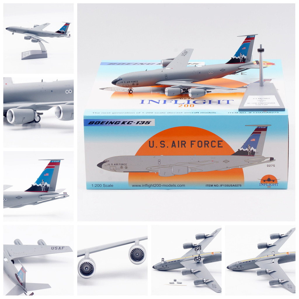 Inflight Us Air Force Boeing KC-135R การใช้เครื่อง 61-0275 เครื่องบินโลหะผสมรุ่น 1/200