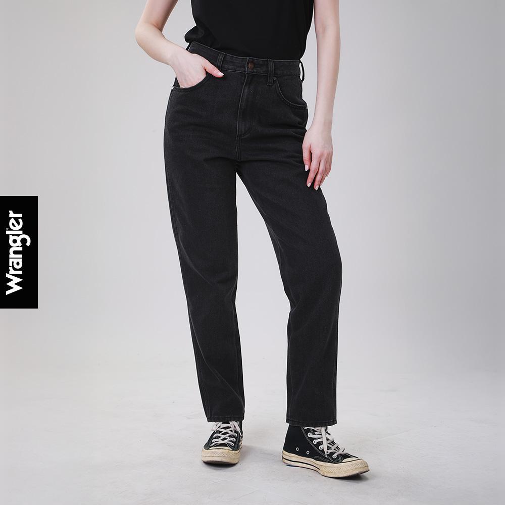 WRANGLER กางเกงยีนส์ผู้หญิง เอวสูง ทรงตรง รุ่น WR S226WMOMF06 สีดำ
