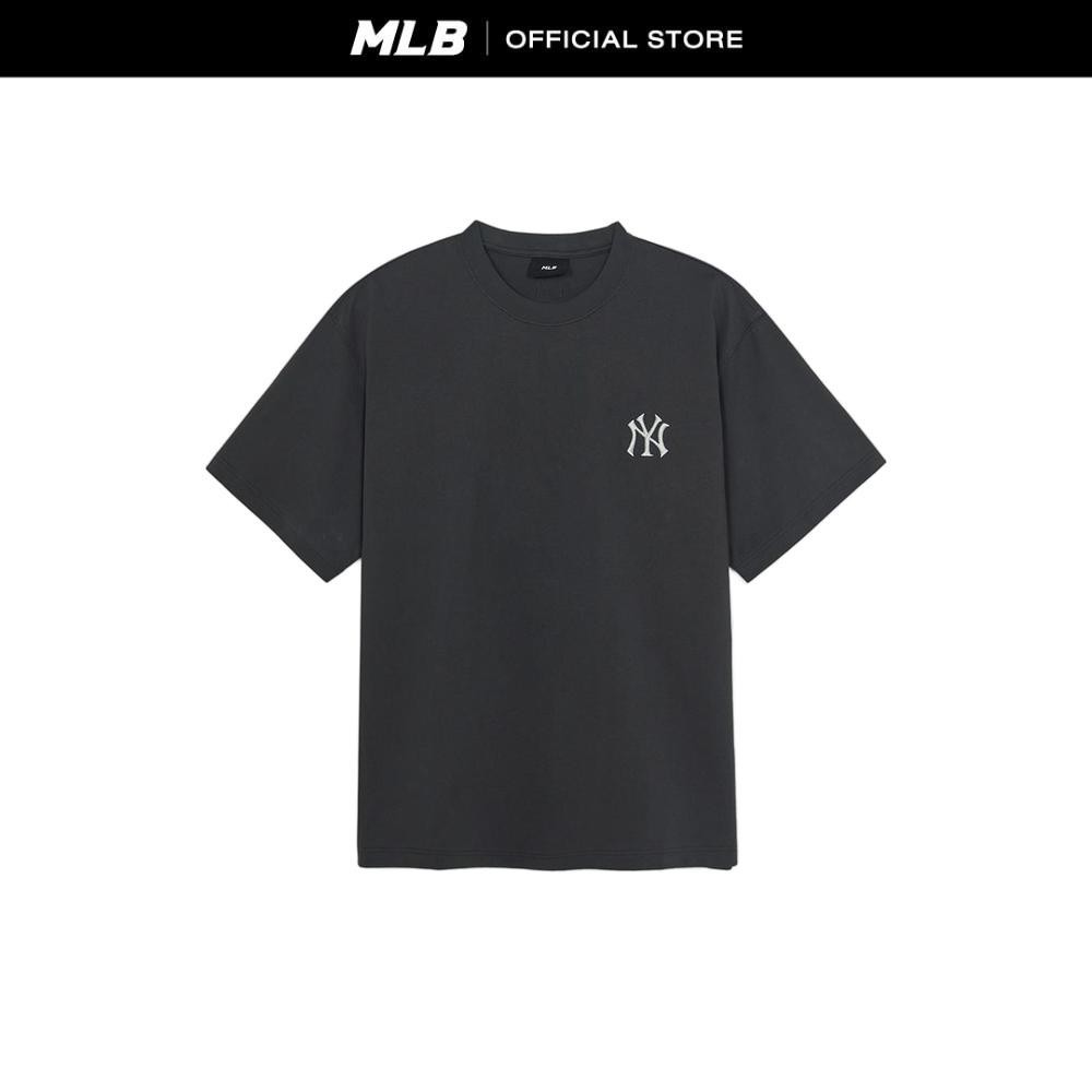 MLB เสื้อยืด ยูนิเซ็กส์ Vintage Monogram Big Lux Over Fit T-Shirts รุ่น 3ATSM0754 50CGS สีเทาชาร์โคล