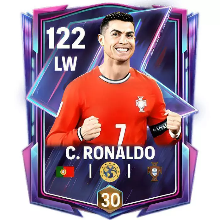 FC พวงกุญแจพกพา 1 ข้าง อะคริลิค 6cm x 6cm-Ronaldo flashback