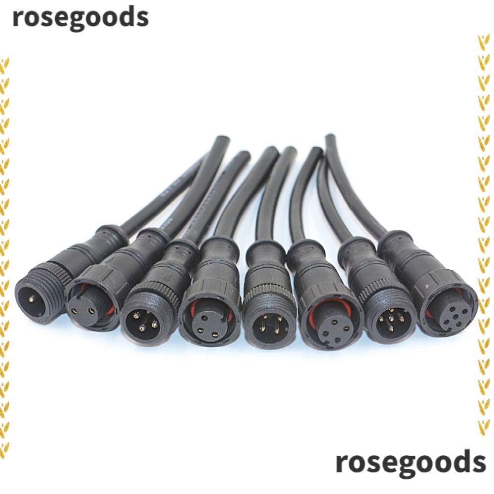 ROSEGOODS 2 ชุด 2Pin3Pin4Pin สายสัญญาณ 2Pin 3Pin 4Pin อุปกรณ์สายไฟ M14 กันน้ําสายเชื่อมต่อ