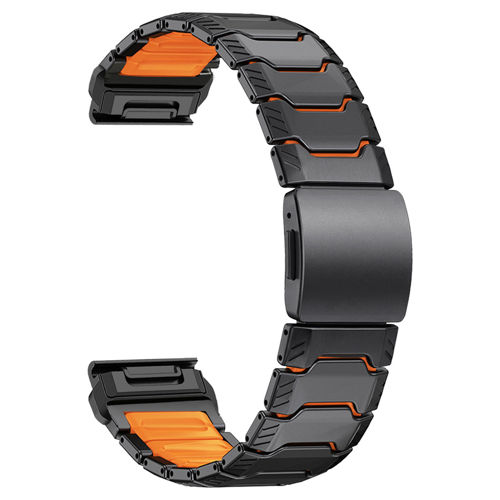 Garmin Quatix 8 47 มม.51 มม.7 Pro 7X Quick Release Strap ไทเทเนียมซิลิโคน 26 มม.22 มม.ล็อคแม่เหล็ก