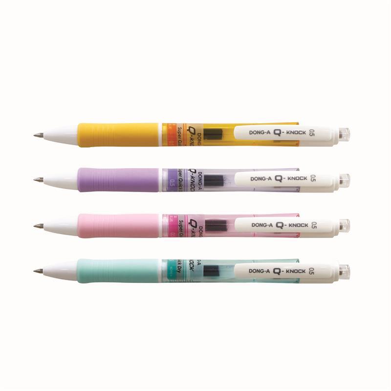 ปากกาหมึกเจล 0.5 มม. ดอง-อาร์ Q-KNOCK หมึกสีน้ำเงิน ด้ามคละสี