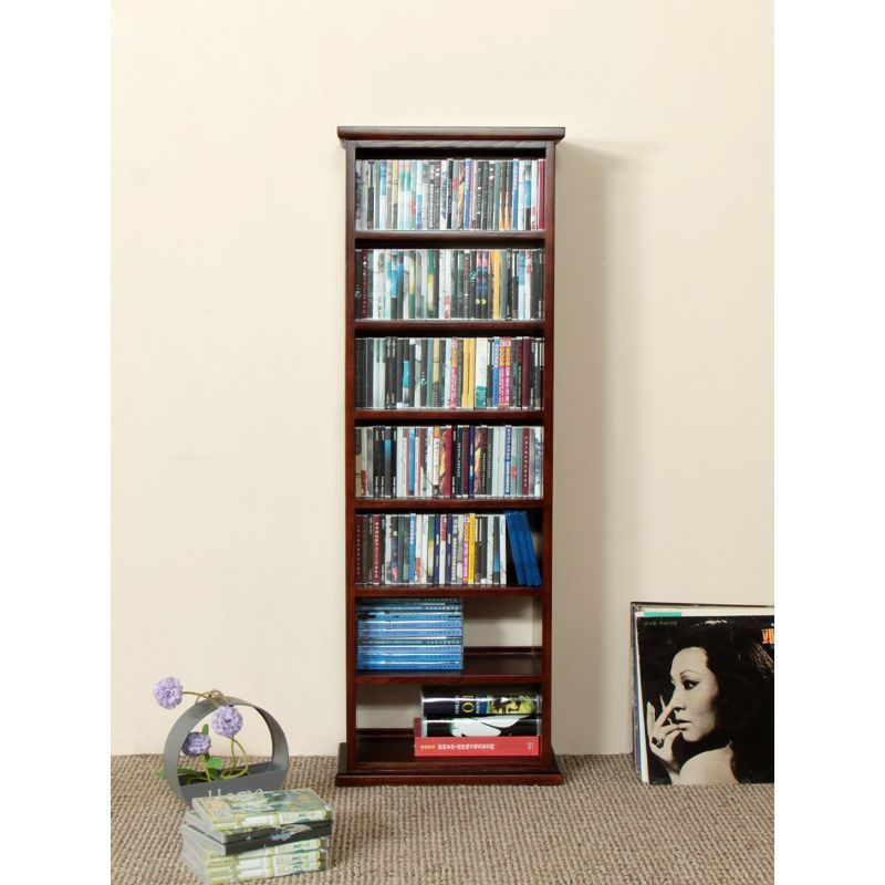 Sugito ไม้เนื้อแข็ง CD Rack Disc Rack CD Rack Audio Disc Rack ชั้นวาง Slotted แคบตู้ชั้นยืน CD ตู้ D