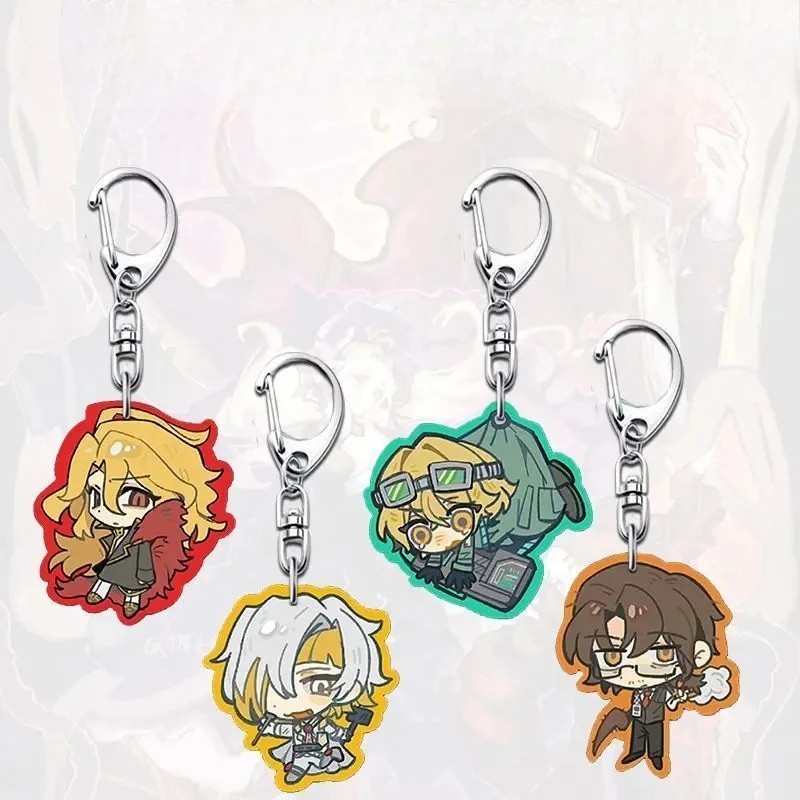 Anime Limbus Company พวงกุญแจ Gregor Faust Don Quixote Mica อุปกรณ์ตกแต่งตัวละครอะคริลิคสําหรับกระเป