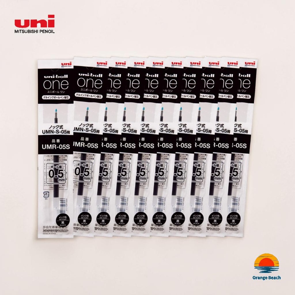 uni UMR-38S/UMR-05S ไส้หมึกเจล/10แท่ง/0.38mm 0.5mm/ดำแดงน้ำเงิน/one oneF/Surface-Stay/ญี่ปุ่น
