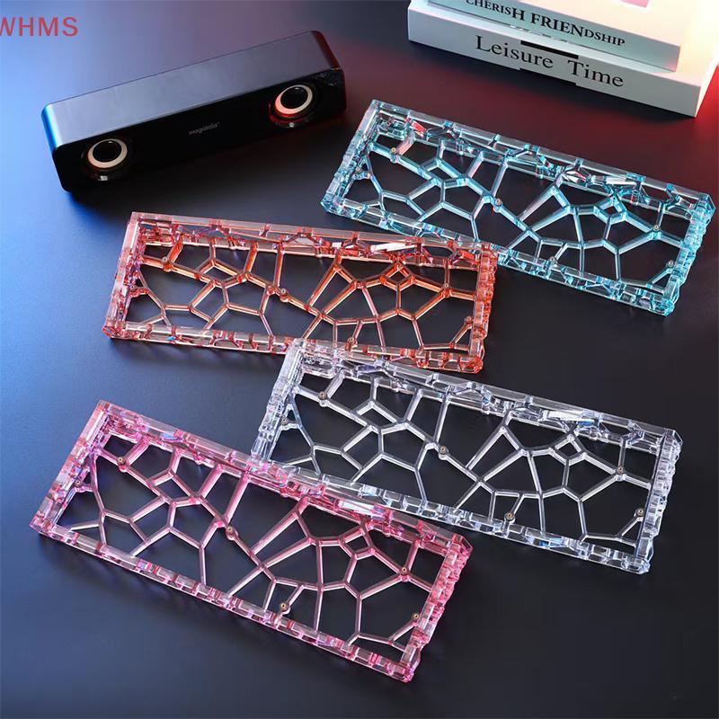 (WHMS) GH60 Layout Case Hollow Transparent Keyboard Shell สําหรับ Mechanical DIY วัสดุอะคริลิคติดตั้
